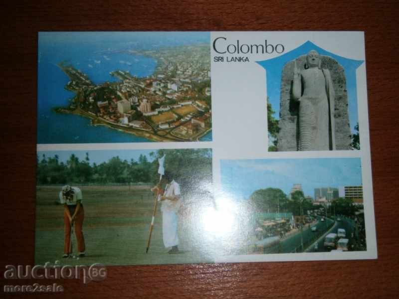 Old card - COLOMBO - WEDNESDAY - COLOMBO SRI LANKA