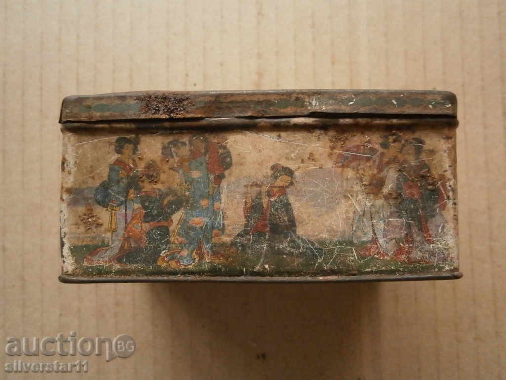 old tea box with price 10.00 BGN | € 5.11 old tea box with price 10.00 BGN | € 5.11