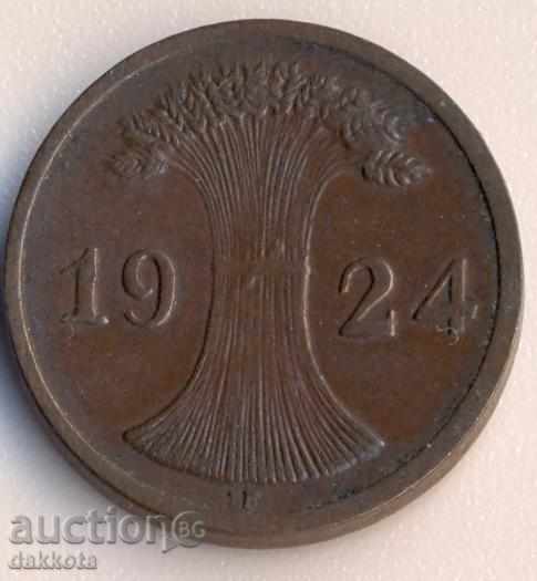 Γερμανία 2 rentenpfeniga, 1924f με τιμή 1.35 BGN | € 0.69