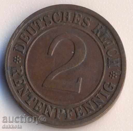Germany 2 rentenphenig, 1924f