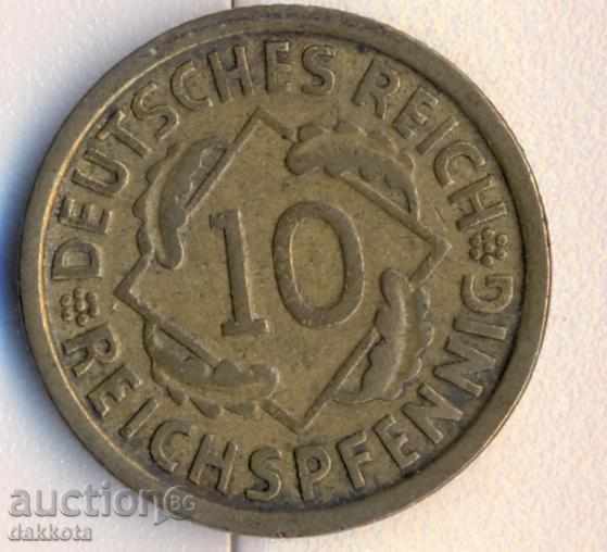 Germany 10 rejsfennig 1929d