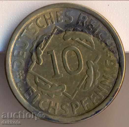Германия  10 рейхспфенига 1925e