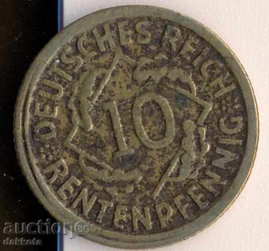 Германия  10 рентенпфенига 1924d