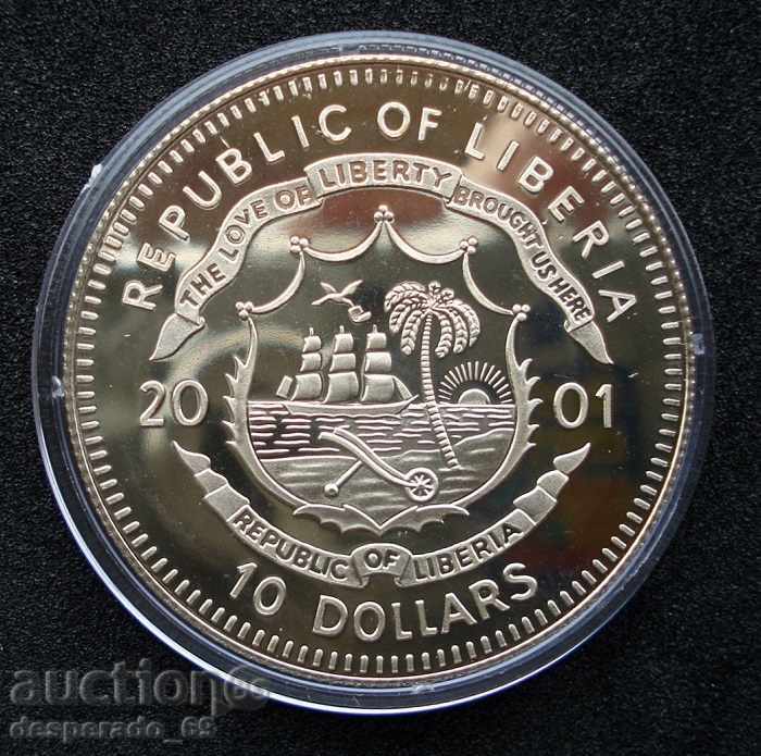 (¯`'•.¸ 10 dollars 2001 LIBERIA UNC ¸.•'´¯) with price 22.00 BGN | € 11.25 (¯`'•.¸ 10 dollars 2001 LIBERIA UNC ¸.•'´¯) with price 22.00 BGN | € 11.25
