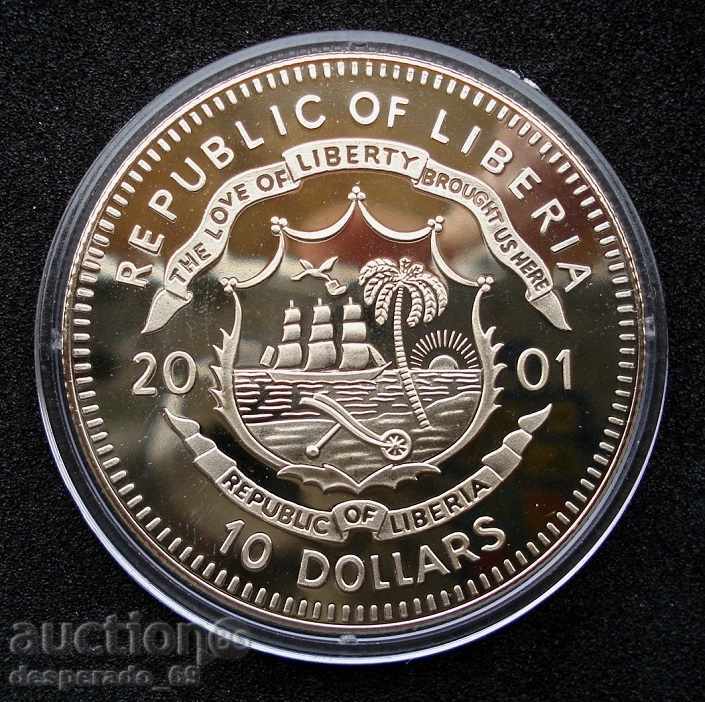 (¯`'•.¸ 10 dollars 2001 LIBERIA UNC ¸.•'´¯) with price 22.00 BGN | € 11.25 (¯`'•.¸ 10 dollars 2001 LIBERIA UNC ¸.•'´¯) with price 22.00 BGN | € 11.25