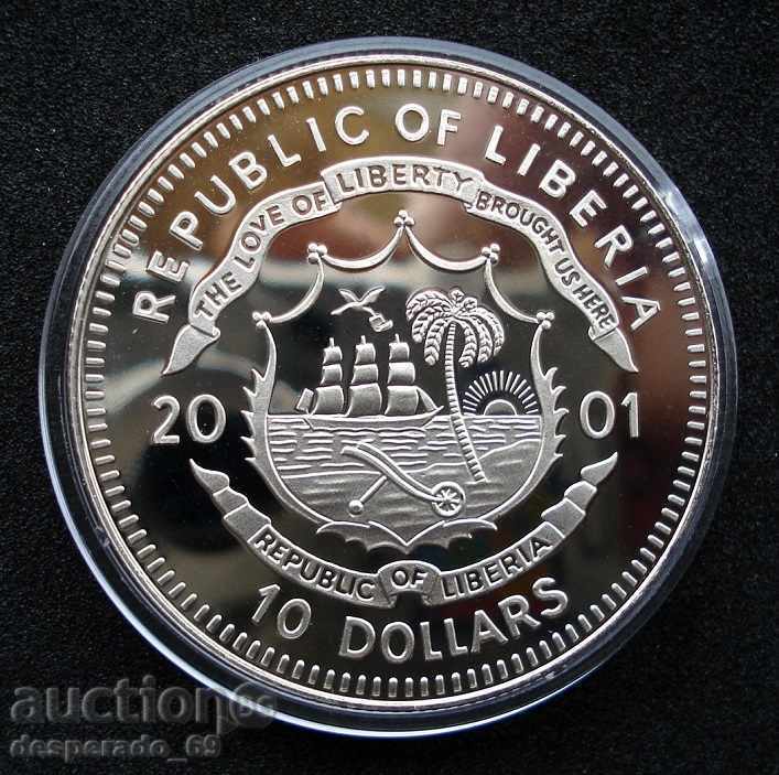 (¯`'•.¸ 10 dollars 2001 LIBERIA UNC ¸.•'´¯) with price 22.00 BGN | € 11.25 (¯`'•.¸ 10 dollars 2001 LIBERIA UNC ¸.•'´¯) with price 22.00 BGN | € 11.25