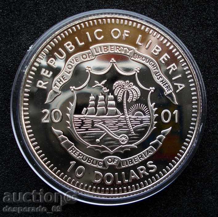(¯`'•.¸ 10 dollars 2001 LIBERIA UNC ¸.•'´¯) with price 22.00 BGN | € 11.25 (¯`'•.¸ 10 dollars 2001 LIBERIA UNC ¸.•'´¯) with price 22.00 BGN | € 11.25