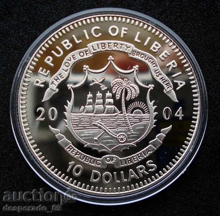 (¯`'•.¸ $10 2004 LIBERIA UNC ¸.•'´¯) cu preț € 13.00 | 25.43 BGN
