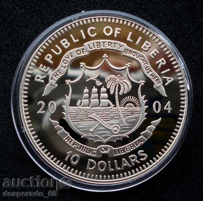 (¯`'•.¸ 10 долара 2004 ЛИБЕРИЯ UNC ¸.•'´¯) с цена € 13.00 | 25.43 лв. (¯`'•.¸ 10 долара 2004 ЛИБЕРИЯ UNC ¸.•'´¯) с цена € 13.00 | 25.43 лв.