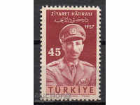 1957 Τουρκία. Μοχάμεντ Ζαχίρ Σαχ, ο βασιλιάς του Αφγανιστάν.