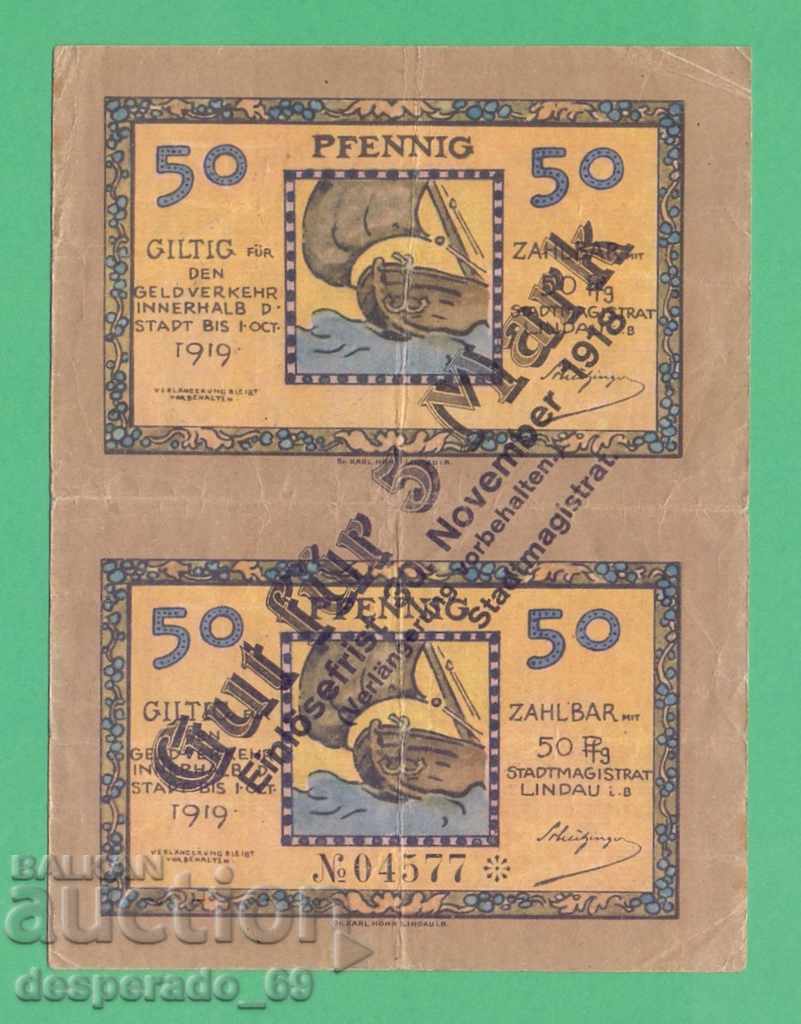 (Lindau) 5 brands 1918. • "¯) with price 6.00 BGN | € 3.07 (Lindau) 5 brands 1918. • "¯) with price 6.00 BGN | € 3.07