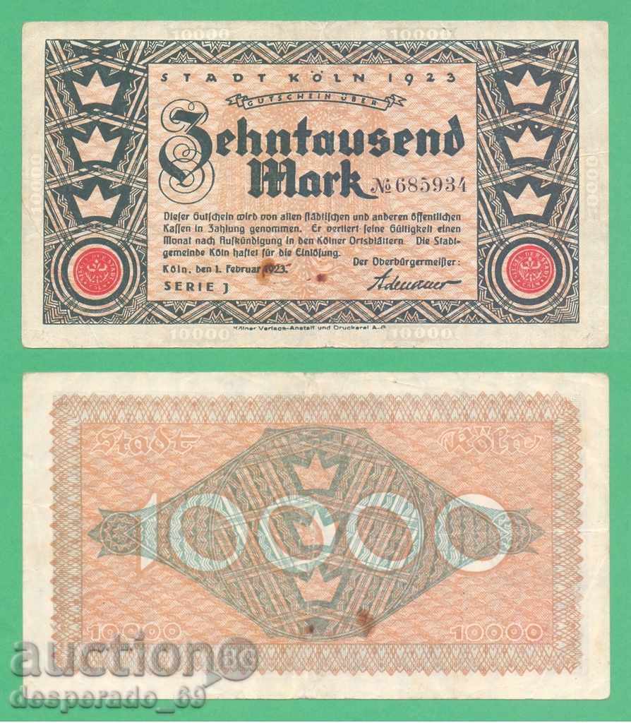(Cologne) 10 000 marks 1923. • • • •)