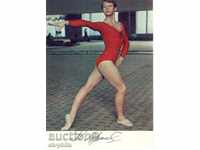 Postcard - athletes - Tamara Lazakovich, gymnastics