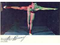 Postcard - athletes - Victor Klimenko, gymnastics