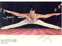 Postcard - athletes - Mikhail Voronin, gymnastics