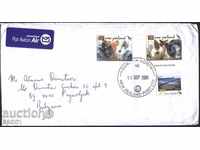Пътувал плик с марки Фауна Гризачи 2008 от Нова Зеландия