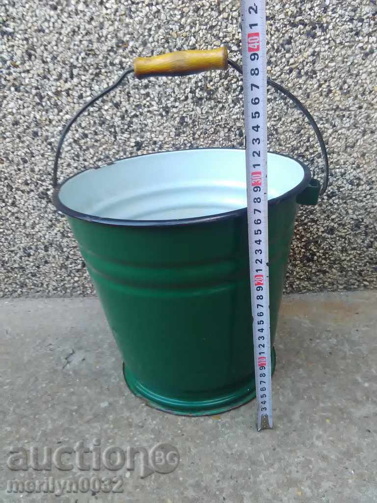 Auction Soca period enamel bucket, enamel vessel, basin Auction Soca period enamel bucket, enamel vessel, basin