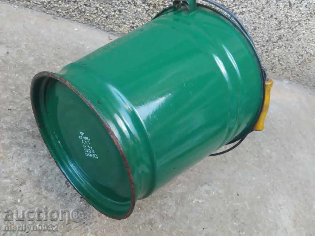 Soca period enamel bucket, enamel vessel, basin - 7 Soca period enamel bucket, enamel vessel, basin - 7