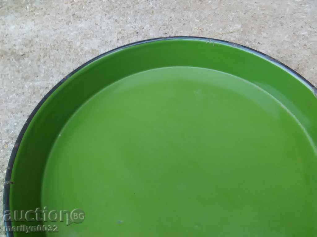 Enamelled tray, tray, enamel container - 6