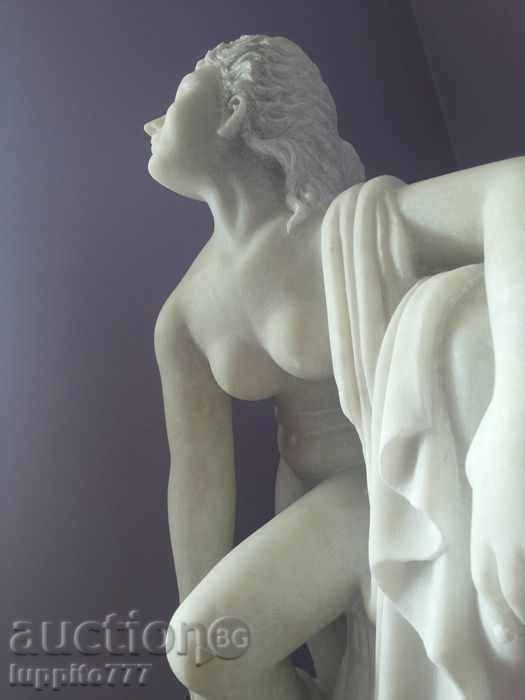 Auction Sculpture Eurydice, handmade from white marble Auction Sculpture Eurydice, handmade from white marble