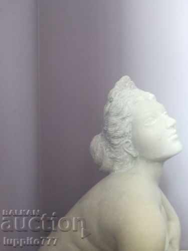 Delivery of Sculpture Eurydice, handmade from white marble Delivery of Sculpture Eurydice, handmade from white marble