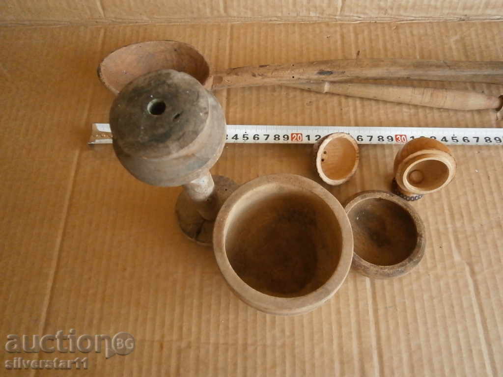 πολλή πρωτόγονη αλατιέρα με ξύλινο κουτάλι, κ.λπ. - 7 πολλή πρωτόγονη αλατιέρα με ξύλινο κουτάλι, κ.λπ. - 7