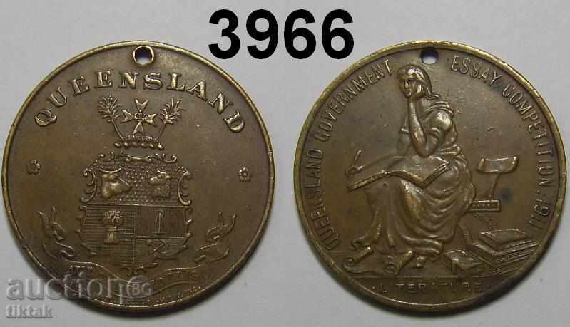 Queensland αστέρι μετάλλιο Λογοτεχνίας 1911 Αυστραλία