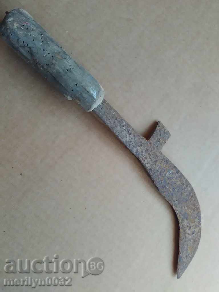 Delivery of Old hand-made fork, wrought iron, chopper Delivery of Old hand-made fork, wrought iron, chopper