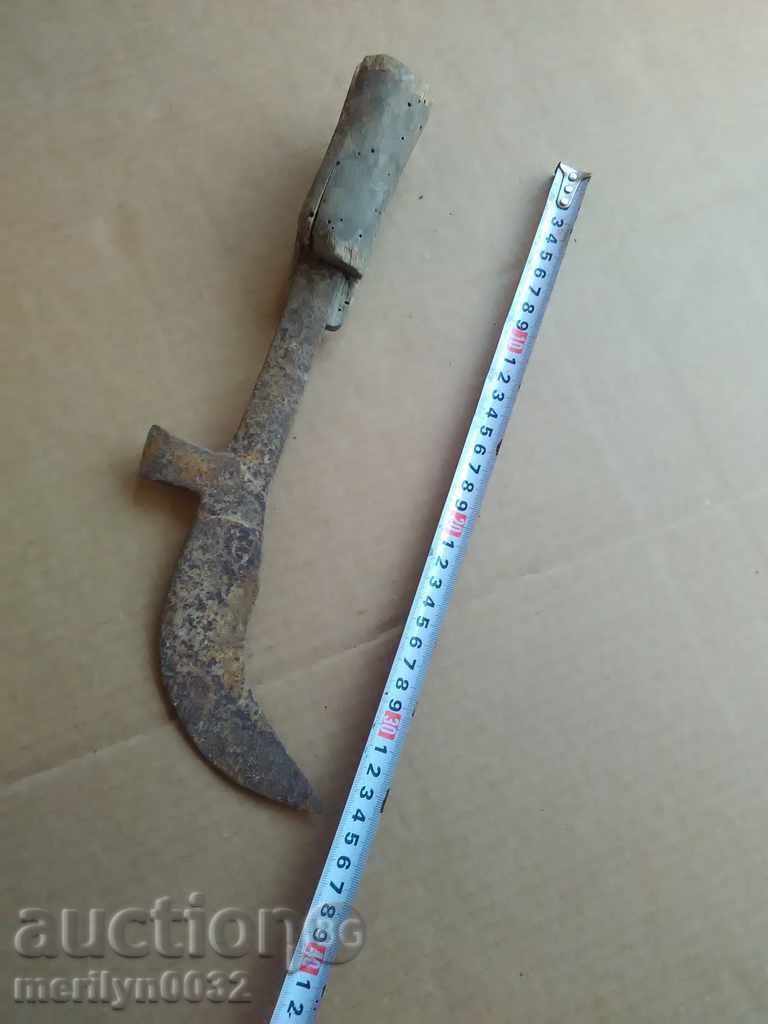 Old hand-made fork, wrought iron, chopper - 6 Old hand-made fork, wrought iron, chopper - 6