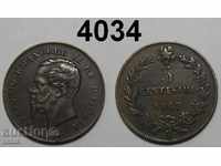Italy 5 cents 1867 N aXF coin