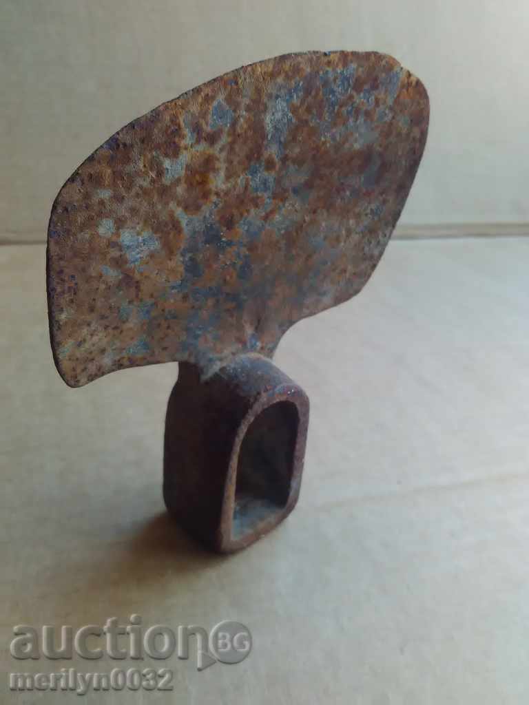 Delivery of Mop, an old wrought iron tool, a chap, an agricultural instrument Delivery of Mop, an old wrought iron tool, a chap, an agricultural instrument