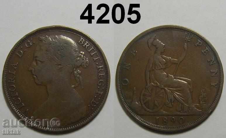 Marea Britanie 1 cent 1890 monede