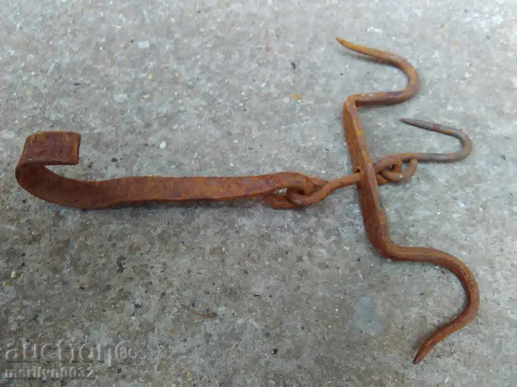 Forged buttock, hook, wrought iron - 6 Forged buttock, hook, wrought iron - 6