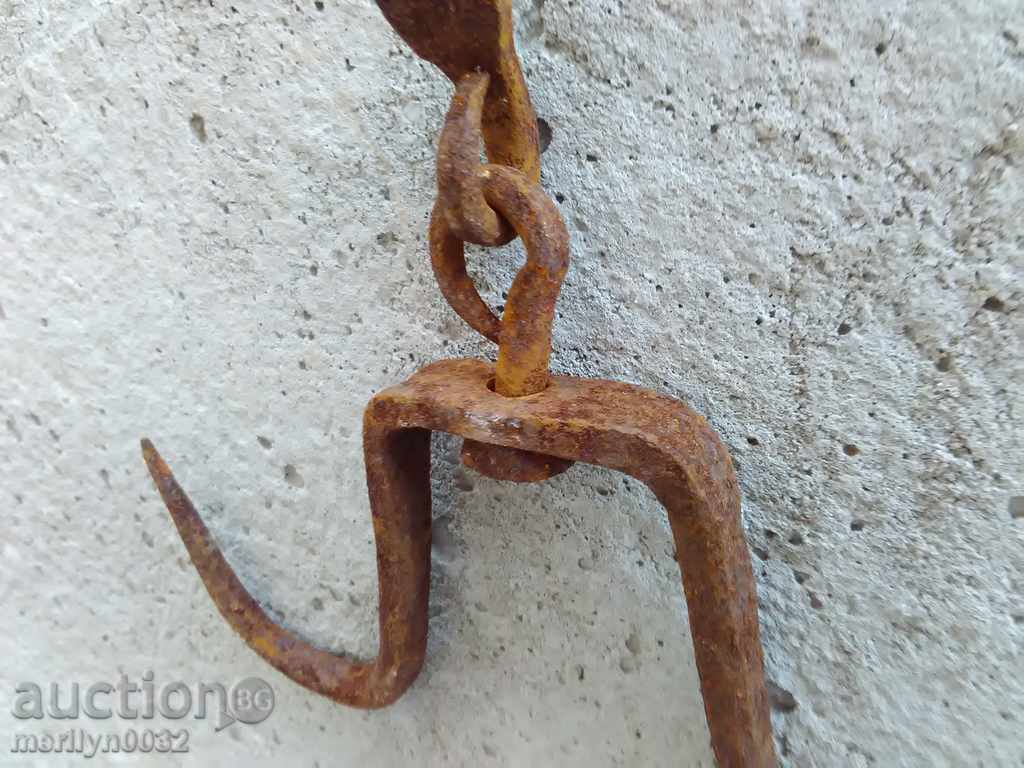 Auction Forged buttock, hook, wrought iron Auction Forged buttock, hook, wrought iron