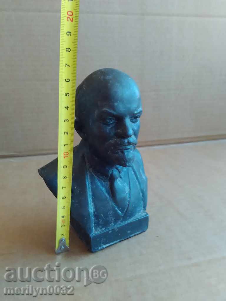Aluminum bust of Lenin, figure, sculpture, statuette - 5