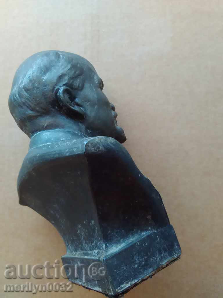 Aluminum bust of Lenin, figure, sculpture, statuette - 6