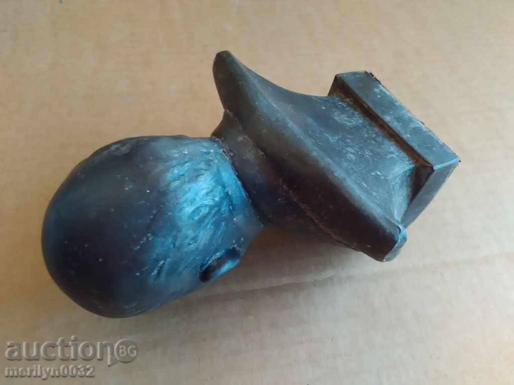 Aluminum bust of Lenin, figure, sculpture, statuette - 7