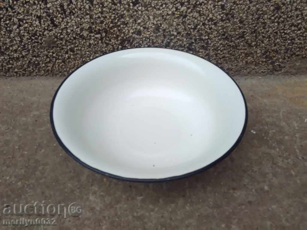 Enameled basin, bowl, enamel bowl