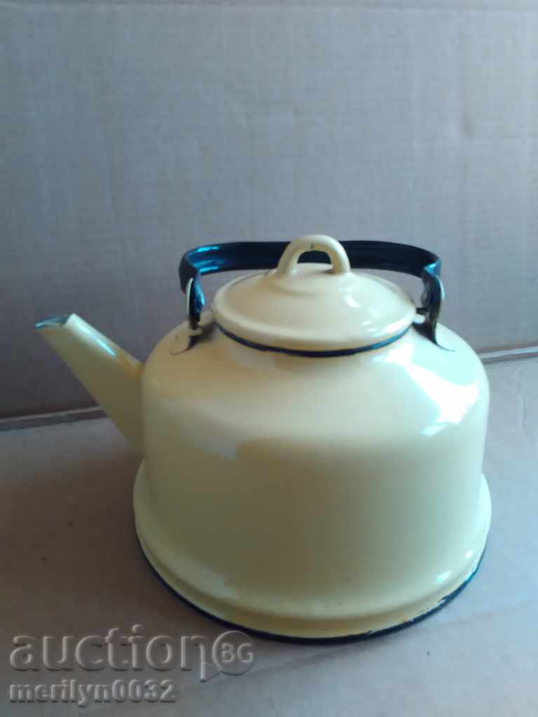 Enamelled teapot kettle, enamel container, USSR - 6 Enamelled teapot kettle, enamel container, USSR - 6