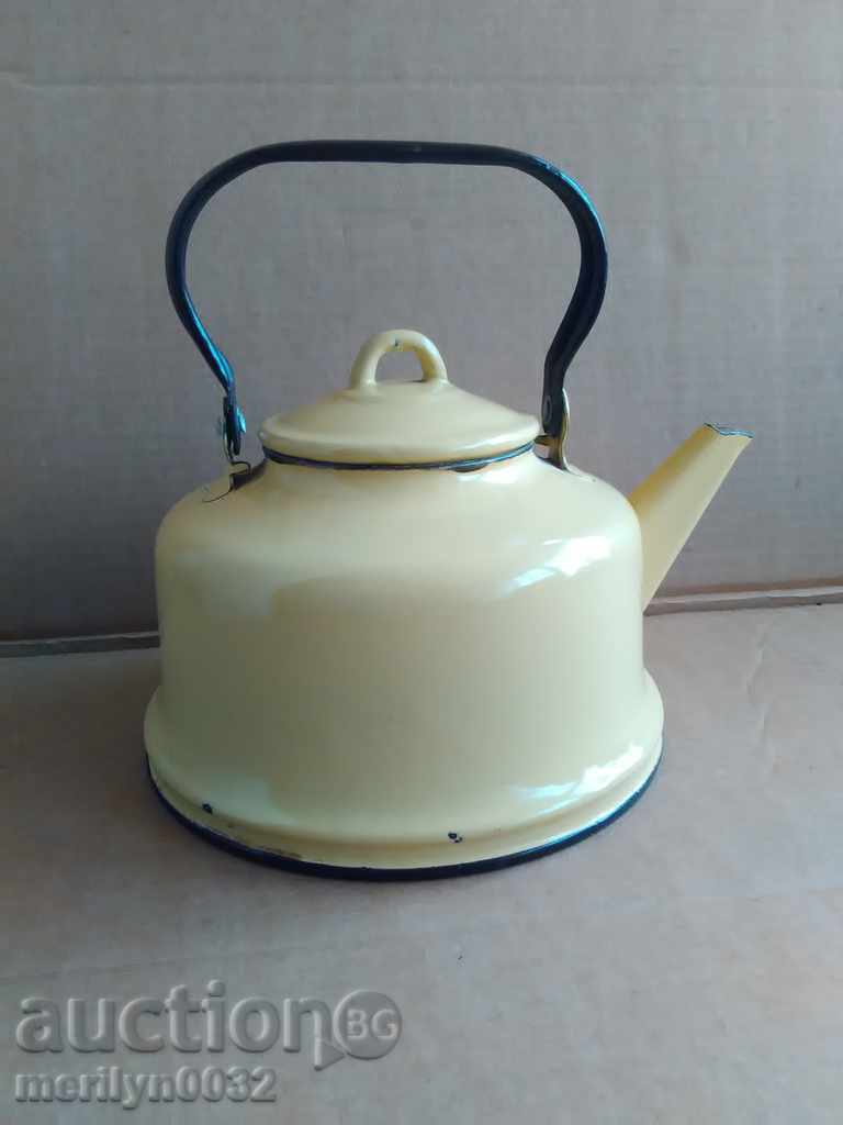 Enamelled teapot kettle, enamel container, USSR Enamelled teapot kettle, enamel container, USSR
