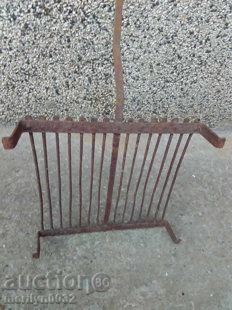 An old hand-forged grill, a steak, wrought iron - 7 An old hand-forged grill, a steak, wrought iron - 7