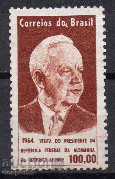 1959. Brazil. Visit to the President of the FFI Heinrich Lubeck.
