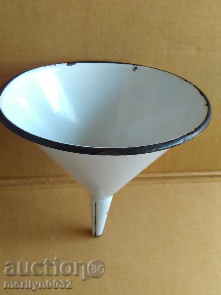 Emailat container pâlnie de uz casnic cu smalț, socialistă timpurie - 6