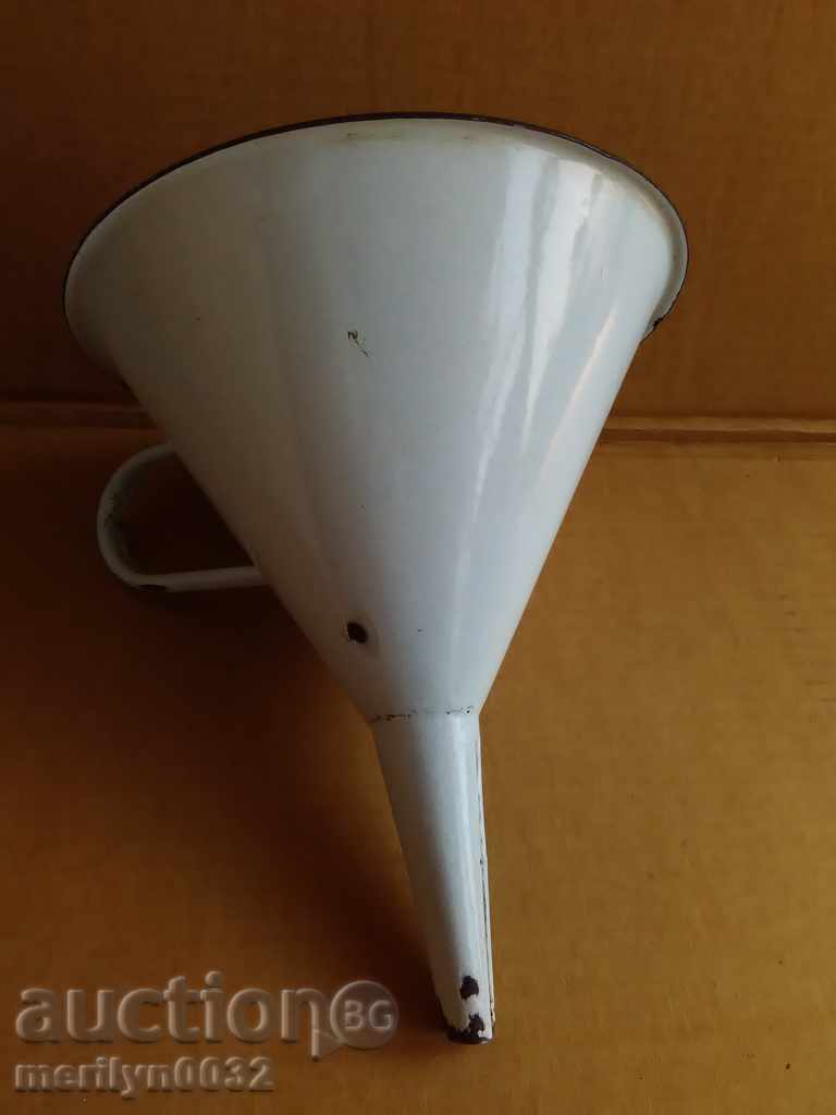 Emailat container pâlnie de uz casnic cu smalț, socialistă timpurie - 7