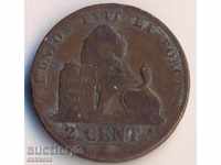 Βέλγιο 2 centimes 1865, DES Belges