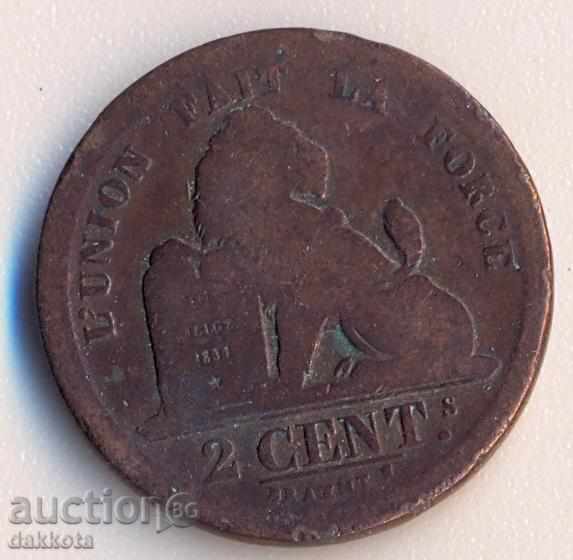 Βέλγιο 2 centimes 1833, DES Belges