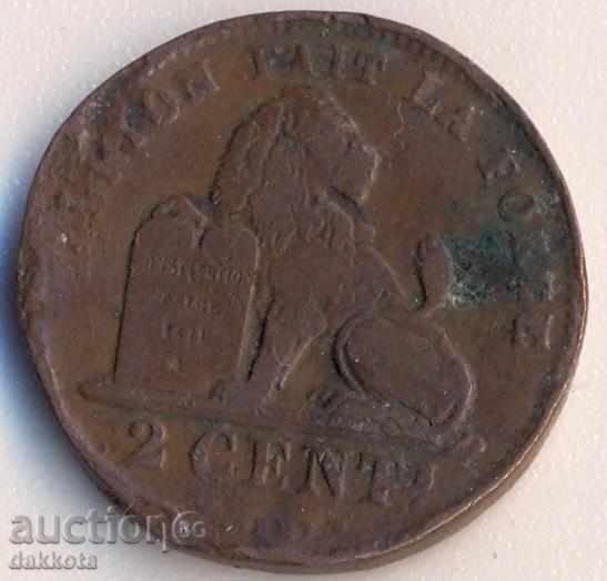 Belgium 2 centimeters 1909, DES BELGES