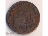 Βέλγιο 2 centimes 1912, DES Belges