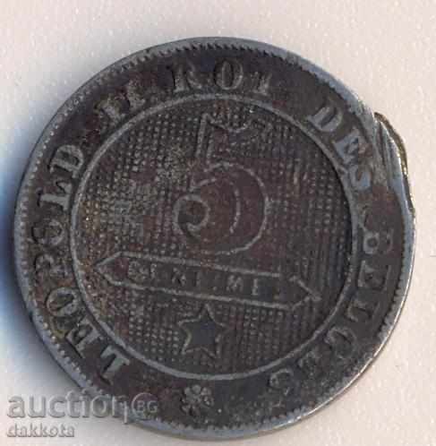 Belgia 5 centime 1894, DES Belges