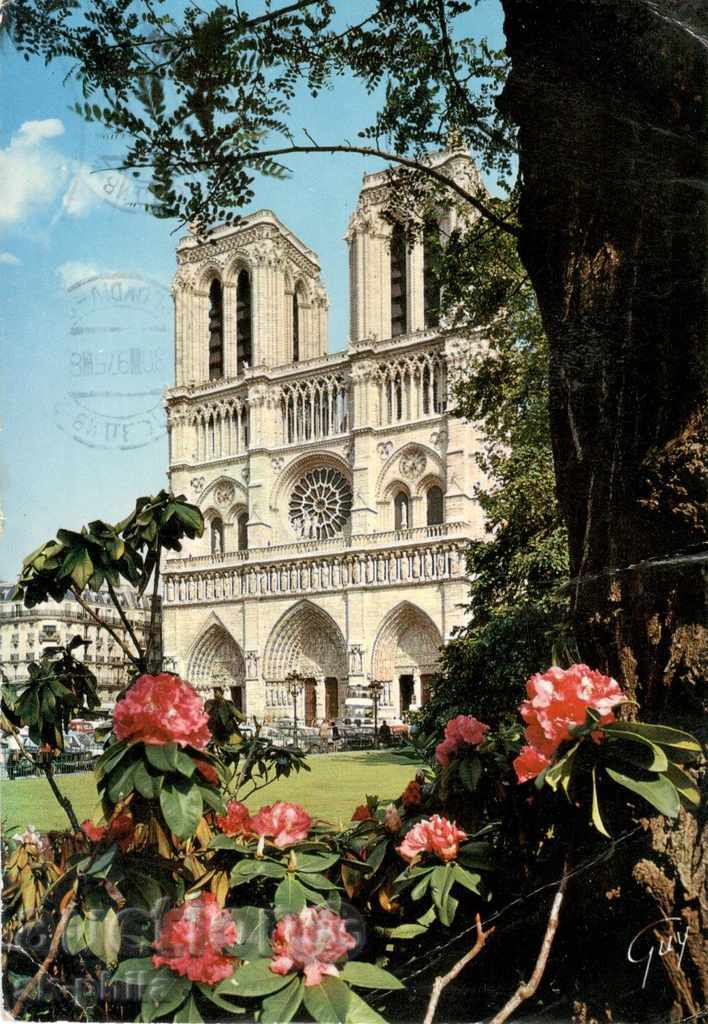 Пощенска картичка - Париж, Катедралата "Нотр Дам"